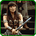 lucy lawless as xena holding a sword - title picture